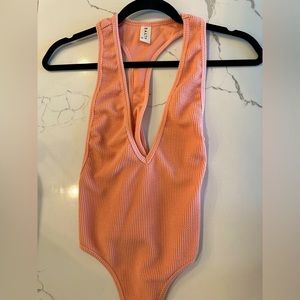 Peach/orange salty body suite